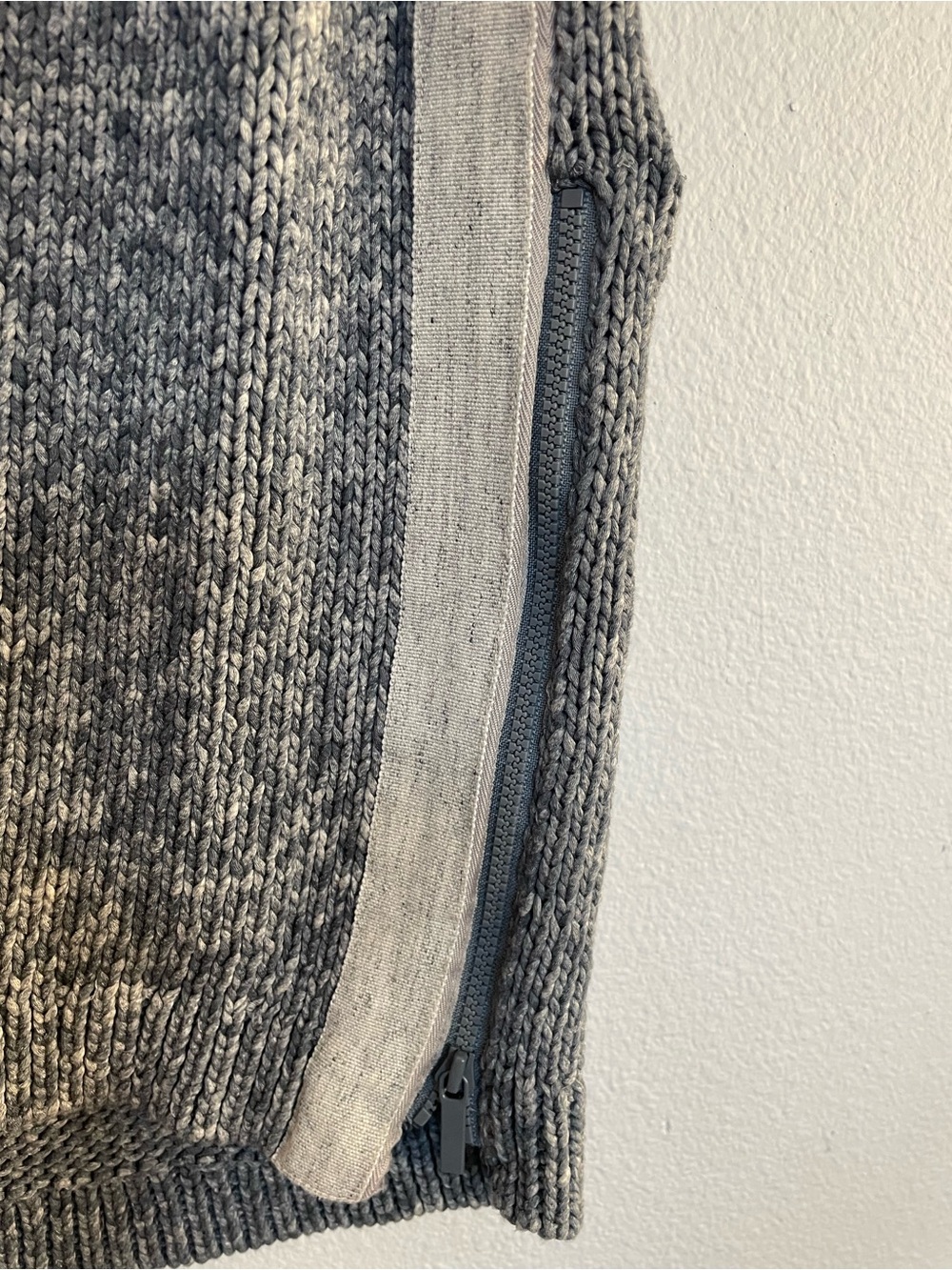 Lafayette 148 New York Gray/Blue Cotton Knit Side Zip Sweater Vest Small - Picture 5 of 10